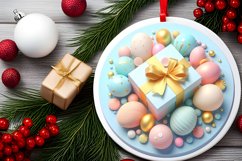 Round Christmas Ornament Sublimation|Clipart Product Image 2