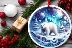 Winter Polar Bear Ornament Sublimation PNG Product Image 2