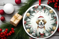 Winter Dog Ornament Sublimation PNG Product Image 2