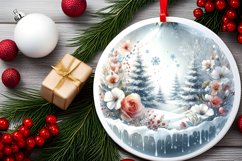 Winter Flowers Ornament Sublimation PNG Product Image 2
