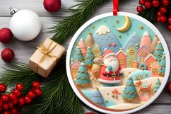 Round Christmas Ornament Sublimation|Clipart Product Image 2