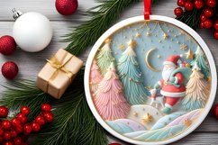 Round Christmas Ornament Sublimation|Clipart Product Image 2