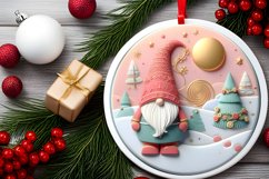 Round Christmas Ornament Sublimation|Clipart Product Image 2