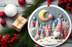 Round Christmas Ornament Sublimation|Clipart Product Image 2