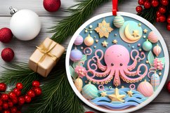 Round Christmas Ornament Sublimation|Clipart Product Image 2