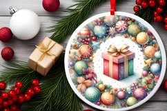 Colorfull Pastell Watercollor Christmas Gift Sublimation PNG Product Image 2