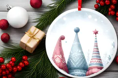 Round Christmass Ornament Sublimation|Clipart Product Image 2