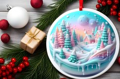Pastell 3D Winter Scene Sublimation PNG Product Image 2