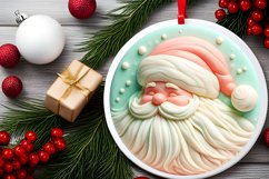 Pastel Polar Bear Round Ornament Sublimation PNG Product Image 2