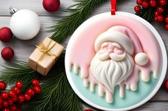 3d Martzipan Santa Christmas Ornament Sublimation PNG Product Image 2