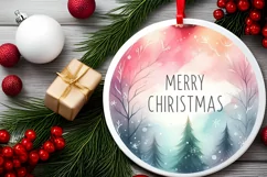 Merry Christmas Colorful Type Treatment Sublimation PNG Product Image 2