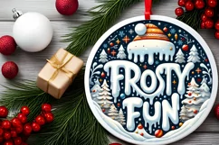 Frosty Fun Vector Winter Scene Sublimation PNG Product Image 2