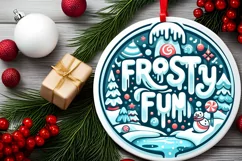 Frosty Fun Vector Winter Scene Sublimation PNG Product Image 2