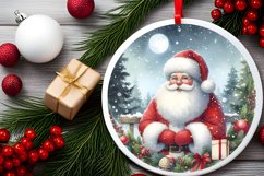 Santa Christmas Ornament Sublimation PNG Product Image 2