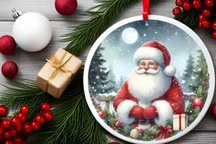 Santa Christmas Ornament Sublimation PNG Product Image 2