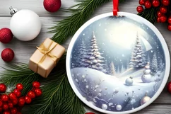 Melting Winter Scene with Sleigh Sublimation PNG Product Image 2