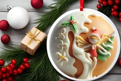 3d Martzipan Fairy Christmas Ornament Sublimation PNG Product Image 2