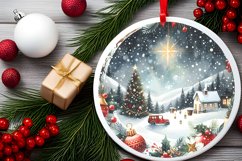 Winter Scene with Sparkling Seasons Sublimation PNG Product Image 2