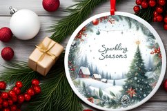 Winter Scene with Sparkling Seasons Sublimation PNG Product Image 2
