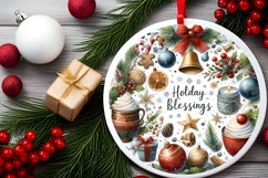 Winter Scene with Holiday Blessings Sublimation PNG Product Image 2