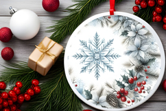 Round Christmass Ornament Sublimation|Clipart Product Image 2