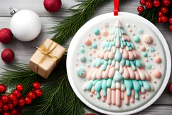Round Christmass Ornament Sublimation|Clipart Product Image 2