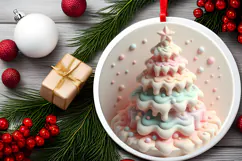 Round Christmass Ornament Sublimation|Clipart Product Image 2