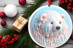 Round Christmass Ornament Sublimation|Clipart Product Image 2