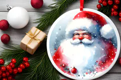 Round Christmass Ornament Sublimation|Clipart Product Image 2