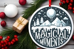 3D Magical Moments Round Ornament Sublimation PNG Product Image 2
