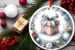 Round Christmass Ornament Sublimation|Clipart Product Image 2