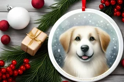 Colorful Dog Ornament Sublimation PNG Product Image 2