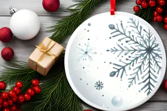 Round Christmass Ornament Sublimation|Clipart Product Image 2