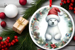 Round Christmass Ornament Sublimation|Clipart Product Image 2
