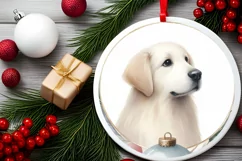 Dog Pastel Ornament Sublimation PNG Product Image 2