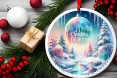 3D Winter Scene with Flowers PNG Product Image 2