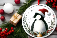 Round Christmass Ornament Sublimation|Clipart Product Image 2