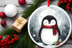 Round Christmass Ornament Sublimation|Clipart Product Image 2