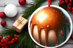 Round Christmass Ornament Sublimation|Clipart Product Image 2