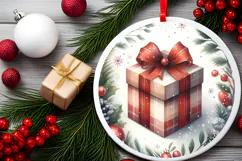 Round Christmass Ornament Sublimation|Clipart Product Image 2