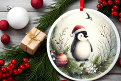 Round Christmass Ornament Sublimation|Clipart Product Image 2