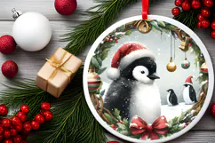 Round Christmass Ornament Sublimation|Clipart Product Image 2