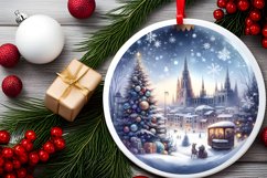 3D Winter Scene Spain Ornament Sublimation PNG Product Image 2