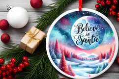 Round Christmass Ornament Sublimation|Clipart Product Image 2