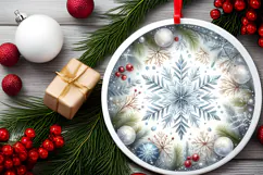 Round Christmass Ornament Sublimation|Clipart Product Image 2