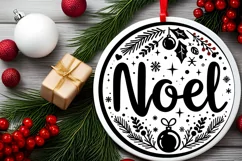 Noel Type Treatment Winter Christmas Ball Scene Sublimation Product Image 2