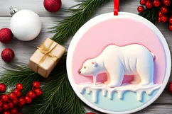 Round Christmass Ornament Sublimation|Clipart Product Image 2