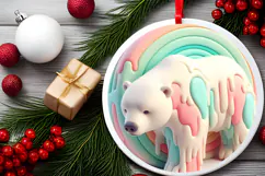 Round Christmass Ornament Sublimation|Clipart Product Image 2