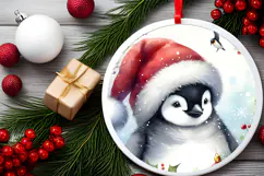 Round Christmass Ornament Sublimation|Clipart Product Image 2
