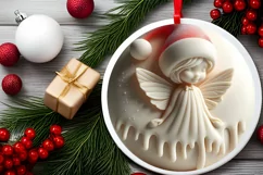Christmas Fairy Ornament Sublimation PNG Product Image 2